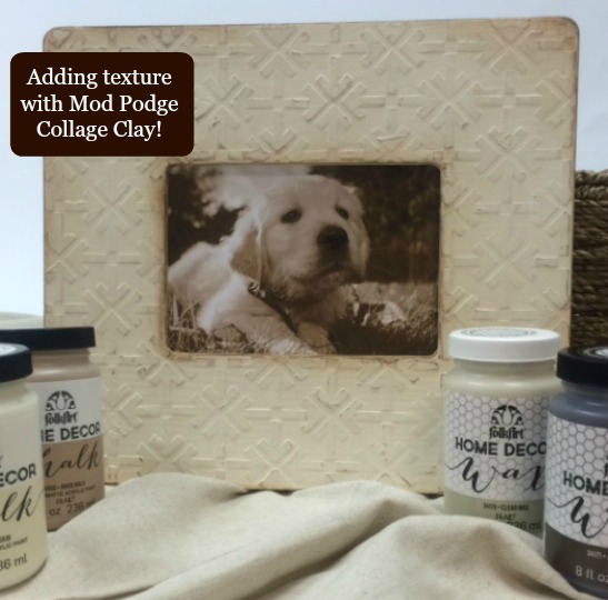How to Add Texture to Your Projects using Mod Podge Collage Clay to Create Raised Stenciled Effects!