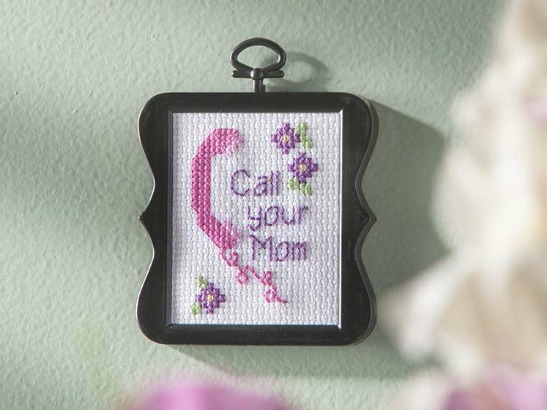 Cross Stitch "Call Your Mom" Free Pattern Download!