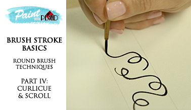 Brush Stroke Basics: Round Brush Techniques pt. 4, Curlicues & Scrolls