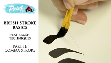 Brush Stroke Basics: Flat Brush Techniques pt. 2, Comma Stroke