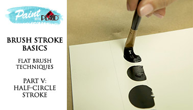 Brush Stroke Basics: Flat Brush Techniques pt. 5, Half-Circle Stroke