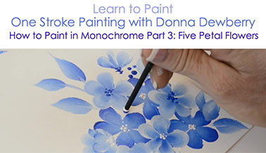 How to Paint in Monochrome, Pt. 3: Five Petal Flower