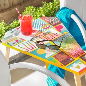 DIY Furniture Decoupage - Summer Table