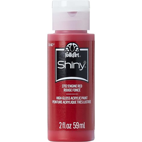 FolkArt ® Shiny™ Acrylic Paint - Engine Red, 2 oz. - 2702