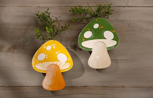 Mushroom Wood Shape- Plant vases