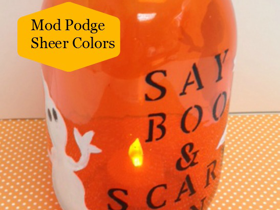 How to Create a Halloween Luminary Using Mod Podge Sheer Colors