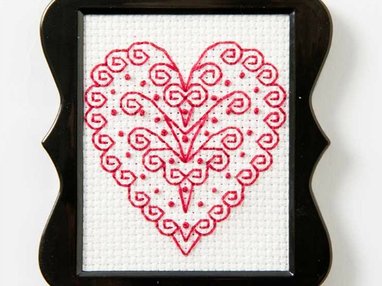 Free Heart Cross Stitch Pattern for Valentine