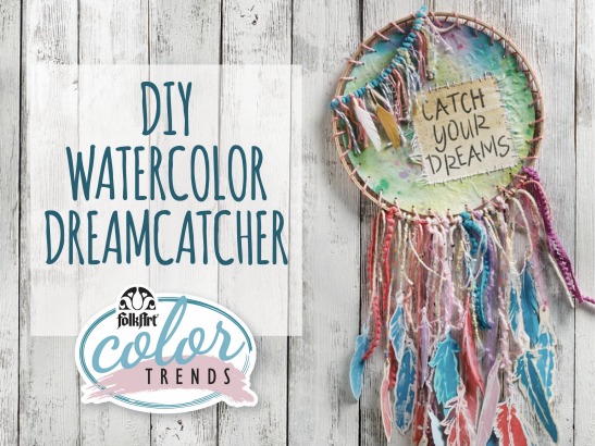 FolkArt Color Trend: DIY Watercolor Dreamcatcher